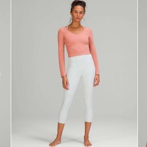 656. 🍋Lululemon athletica Align Long sleeve tee Pink Savannah NWT 12 💕